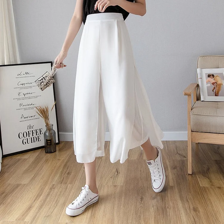 Chiffon Shift Casual Gathered Pants QueenFunky