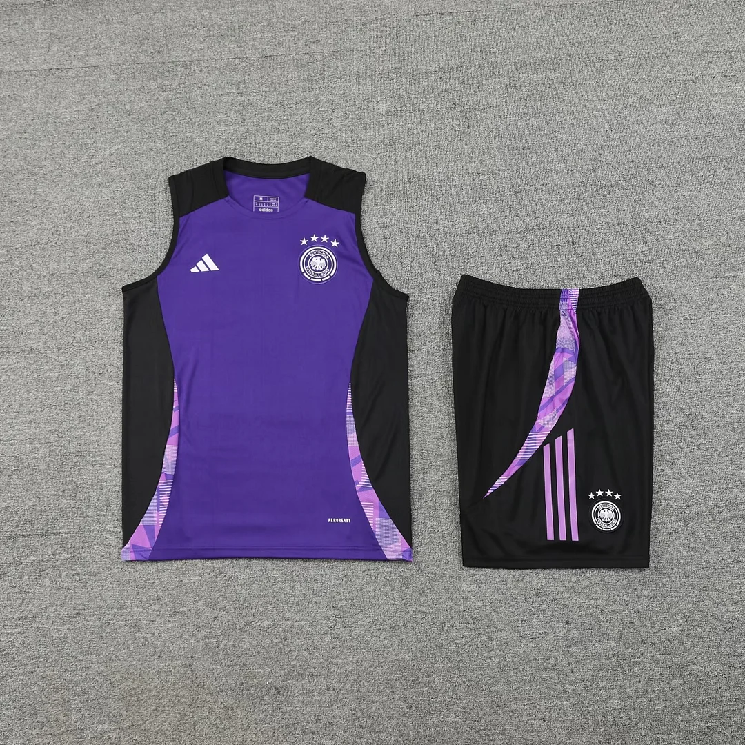 2024 Germany pre-match training Purple Jersey+Shorts 1:1 Thai Quality