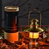 Brass retro lampshade outdoor home camping atmosphere portable kerosene/electricity lamp