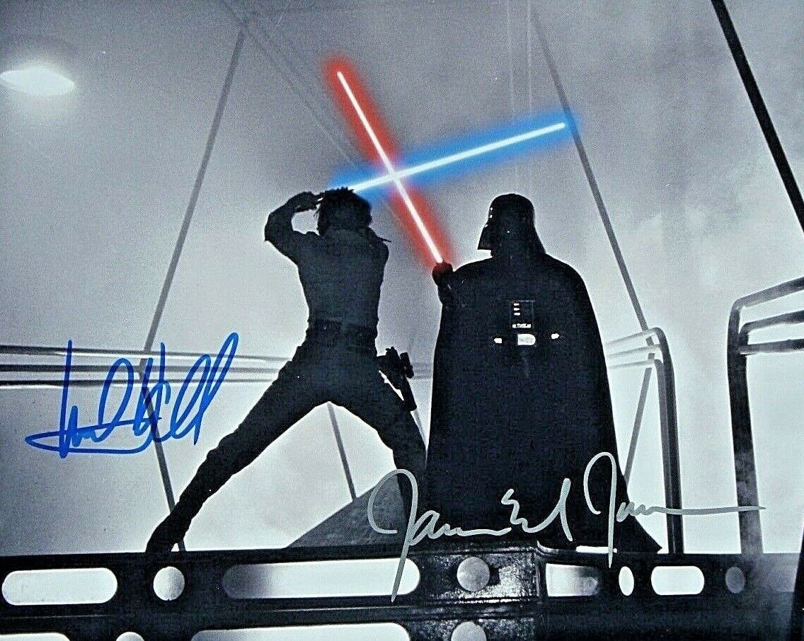 Mark Hamill / James Earl Jones Autographed Signed 8x10 Photo Poster painting (Star Wars) REPRINT