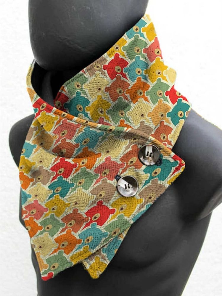 Bears Art Print Warm Scarf