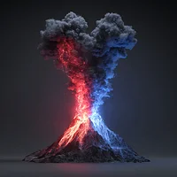 Twin Volcanoes - Diamond Painting