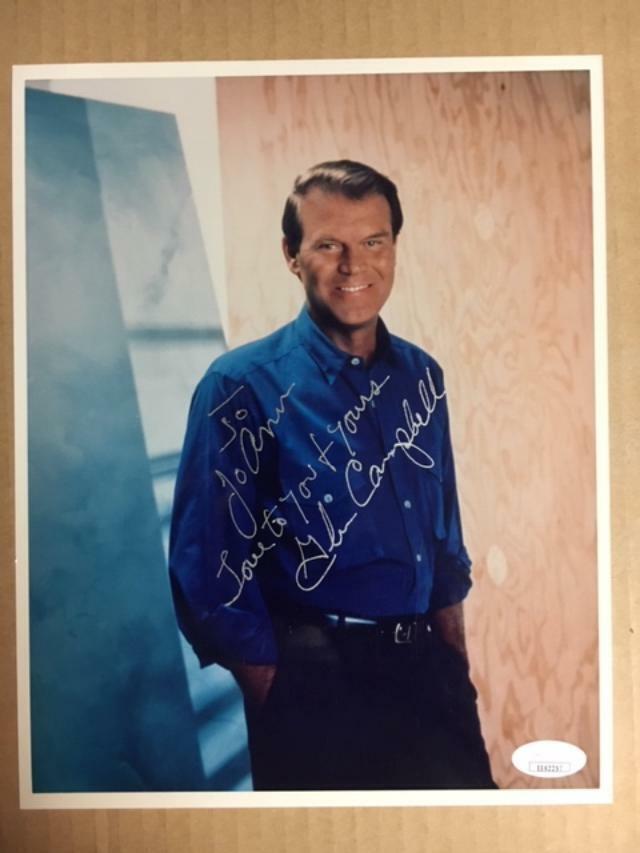 Glen Campbell Boldly Autographed 8x10 Photo Poster painting with JSA Certification