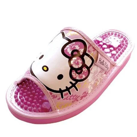 Hello Kitty Face Indoor Massage Slippers Health Sandals Adult
