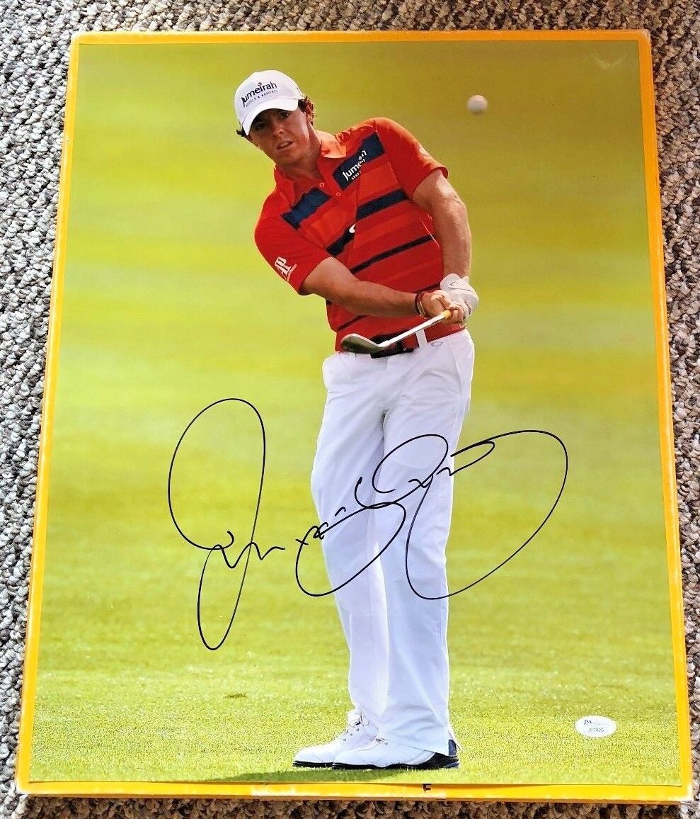 RORY MCILROY SIGNED 16X20 PGA GOLF Photo Poster painting JSA CERTIFIED