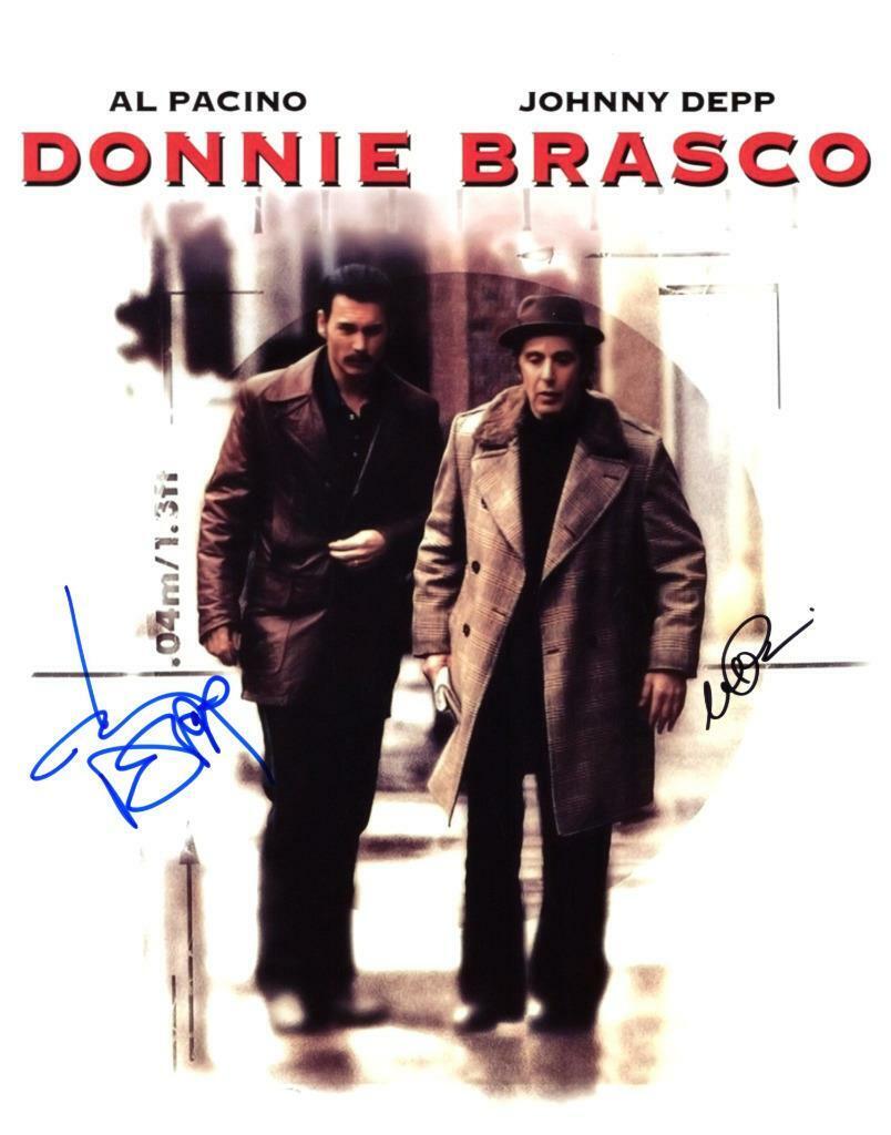 Al Pacino Johnny Depp autographed 11x14 Photo Poster painting signed Picture Very Nice and COA