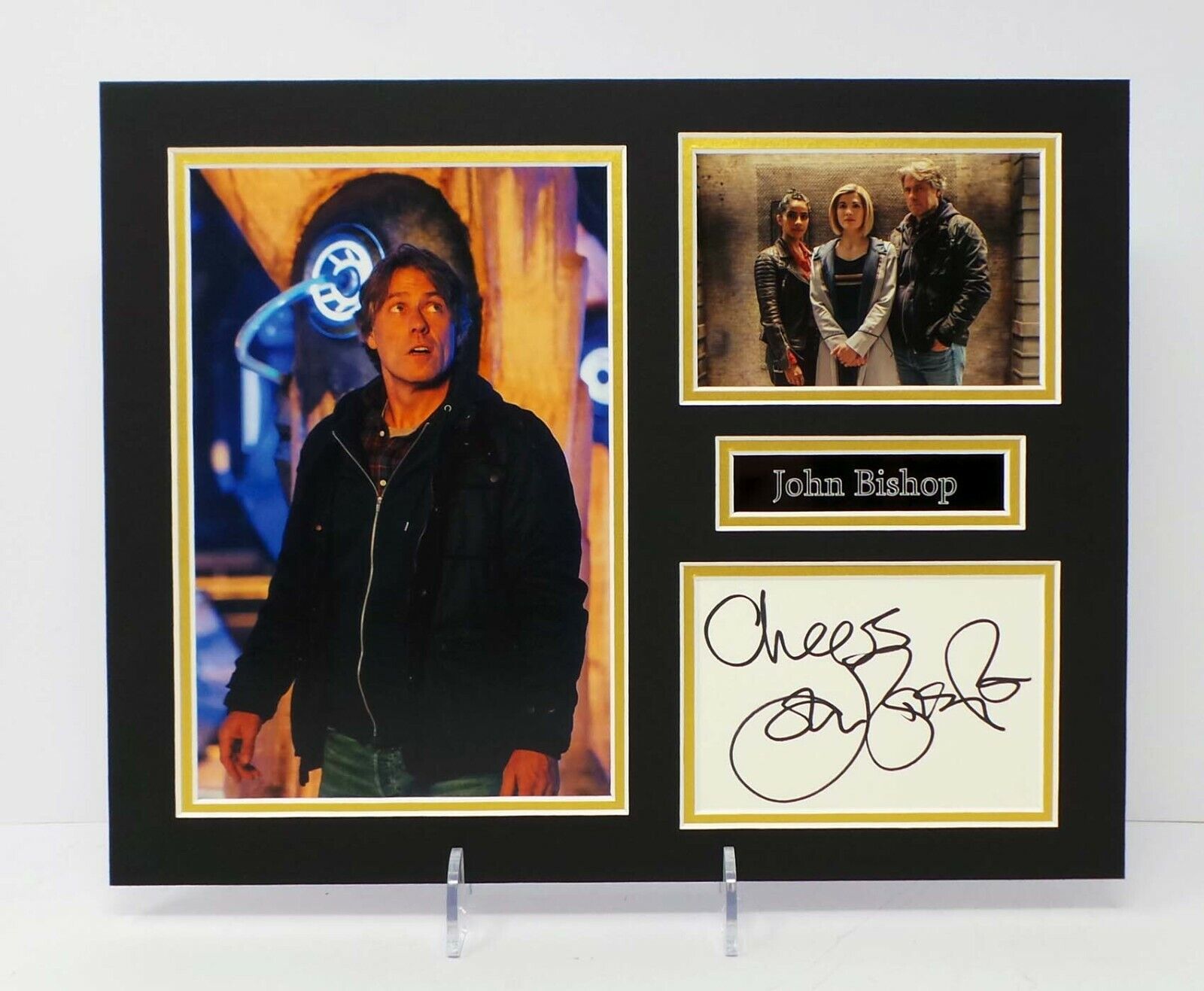 John BISHOP Signed & Mounted Photo Poster painting Display AFTAL RD COA Dr Who Companion Dan