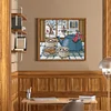 Winter Outside Window-14CT Stamped Cross Stitch 22*20cm/8.66*7.87in