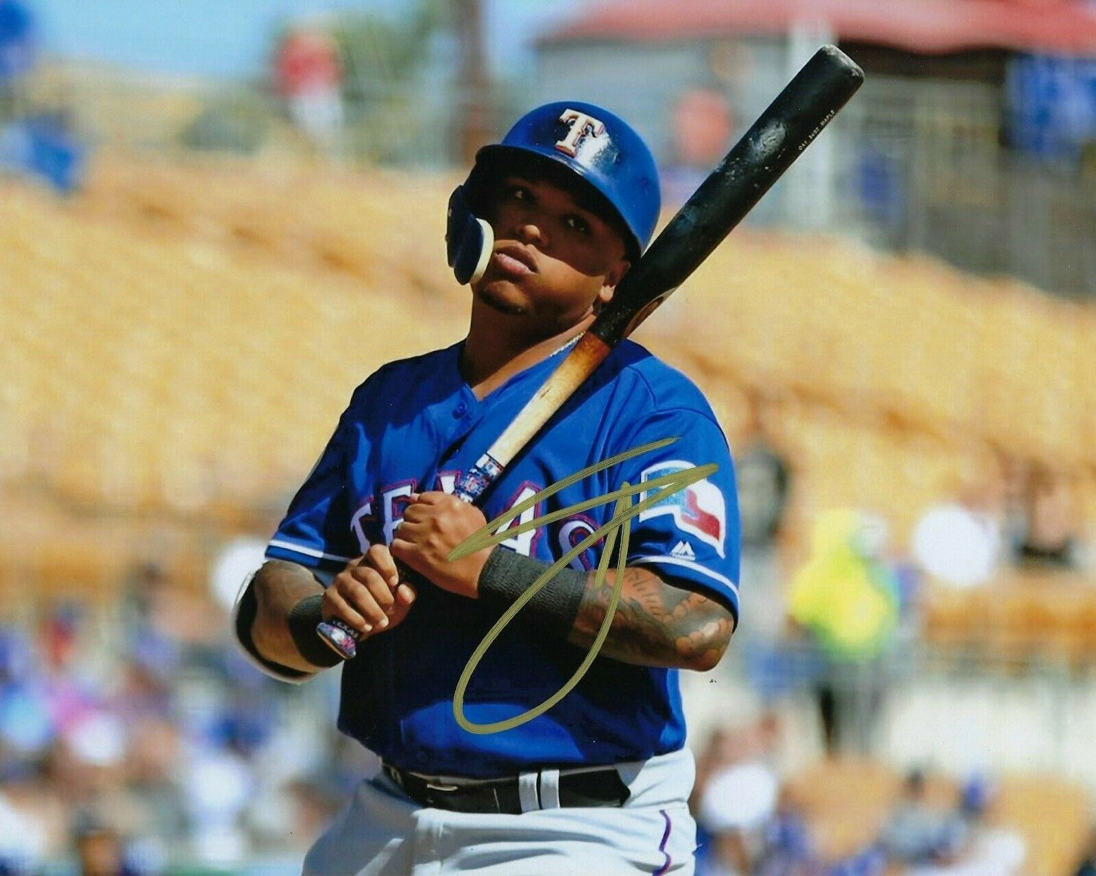 GFA Texas Rangers * WILLIE CALHOUN * Signed 8x10 Photo Poster painting COA