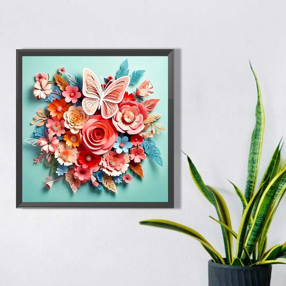 Partial AB Diamond Painting - Full Square Drill - Flower(Canvas|45*45cm)