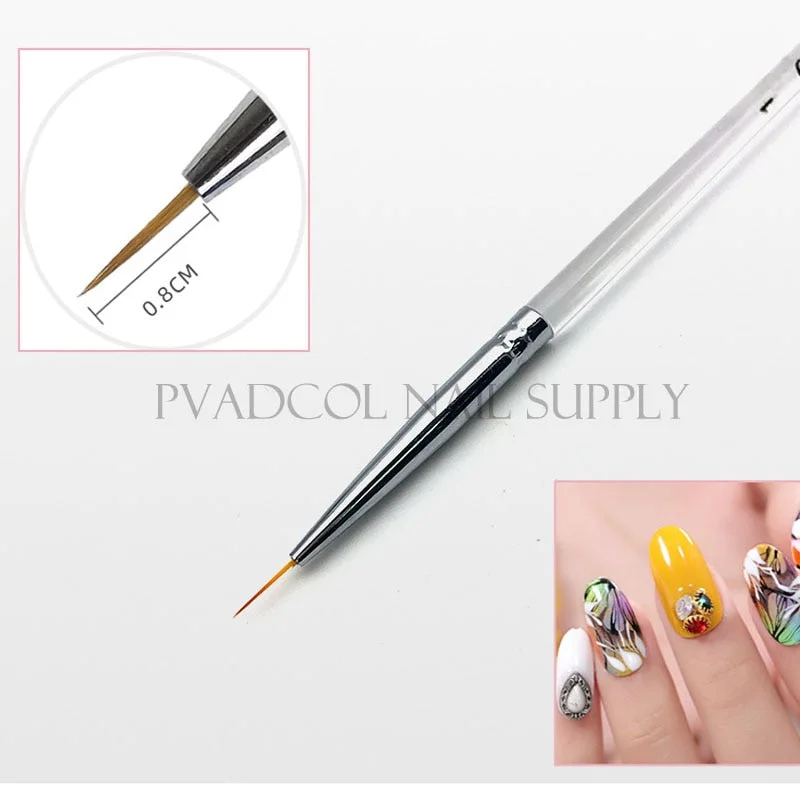 Nail Art Gel Liner Brush Lines Drawing Painting Pen Acrylic Manicure Salon Tool Set of 4-Nail Inspo