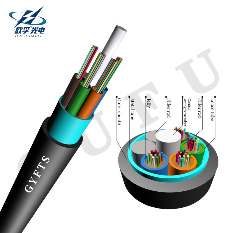 stranded armored steel wire fiber optic cable