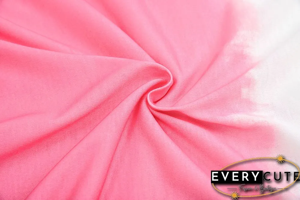 Pink Rainbow Ombre Long Sleeve Tees
