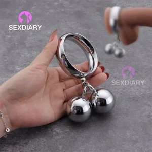 pornhint Pornhint Metal cock ring scrotum ball stretcher, glans penis ring, genital penis jewelry, male chastity cage, penis cock cage, male chastity belt