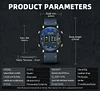 MEGIR Roller Design Men's Personality Creative Watch Trendy Black Technology Cool Concept Design Stainless Steel Strap