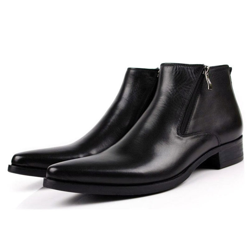 Pointed Toe Mens Dress Boots Sale Black Pointed Toe Mens Boots Men s Formal Leather Boots High Quality