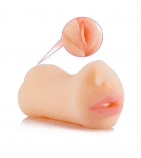 3D Vagina and Mouth with Teeth Tongue Pussy Pocket