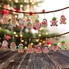 16pcs Christmas Penguin Diamond Painting Double Sided Keychains