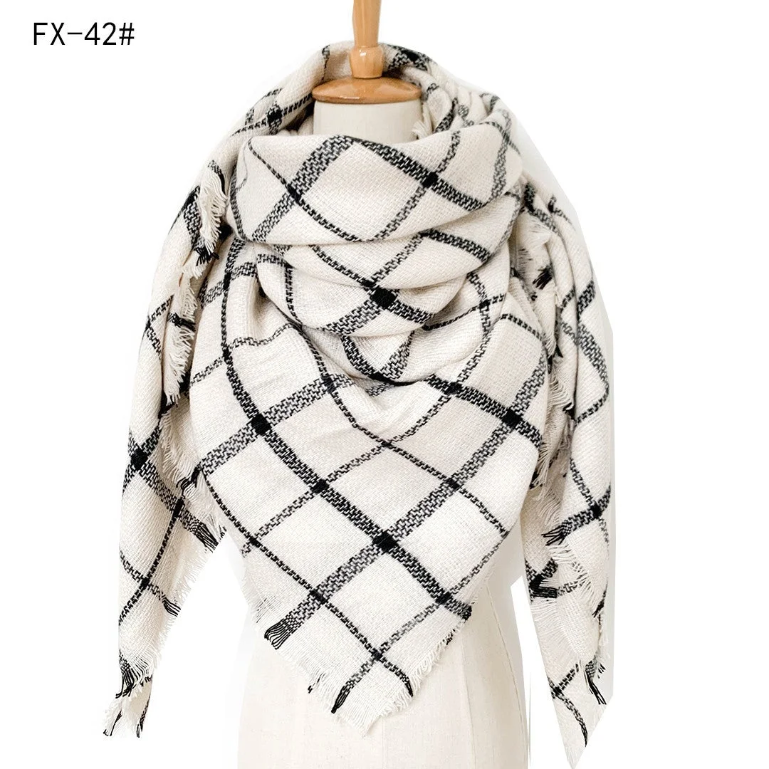 Plaid Pashmina Scarf Winter Scarf For Women
