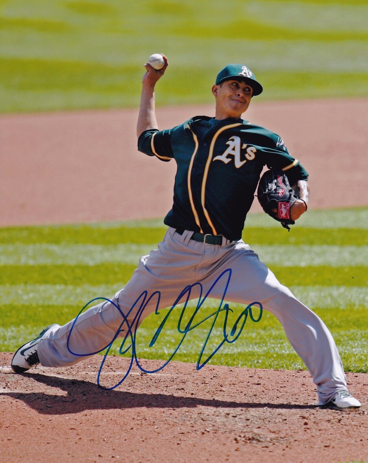 Jesse Chavez autographed 8x10 Oakland Athletics#S770