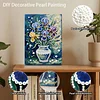 (20x30cm)DIY Flower Vase Framed Handmade Pearl Painting Art Craft Kit Living Home Decor
