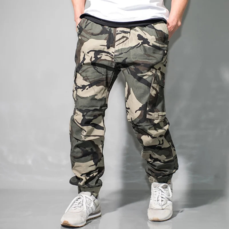 Casual Camouflage Drawstring Multi-Pocket Cargo Pants