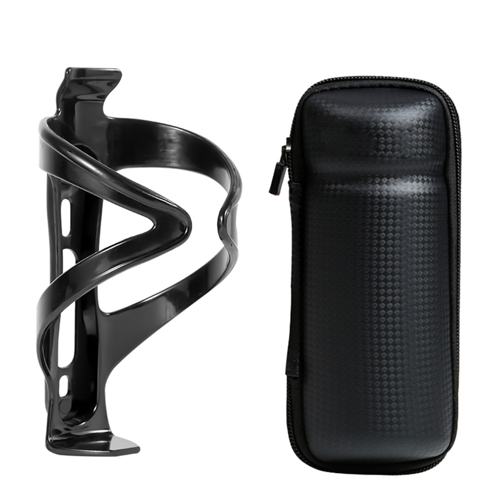 

Bicycle Water Bottle+Holder Cage Set Portable MTB Bike Drinkware and Rack, Carbon texture, 501 Original