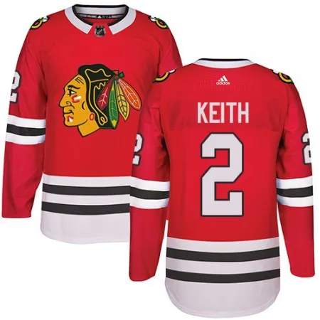Men's Chicago Blackhawks #2 Duncan Keith Red  Stitched NHL Jersey