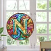 Diamond Painting Double Sided Letter N Suncatcher Diamond Drawing Hanging Ornament for Home Decor