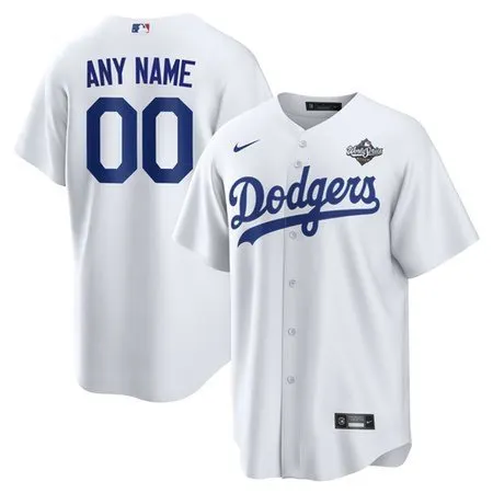 Men's Los Angeles Dodgers Custom White 2025 World Series Home Replica Player Jersey
