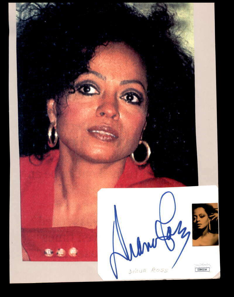 Diana Ross JSA Coa Signed 8x10 Photo Poster painting Cut Autograph