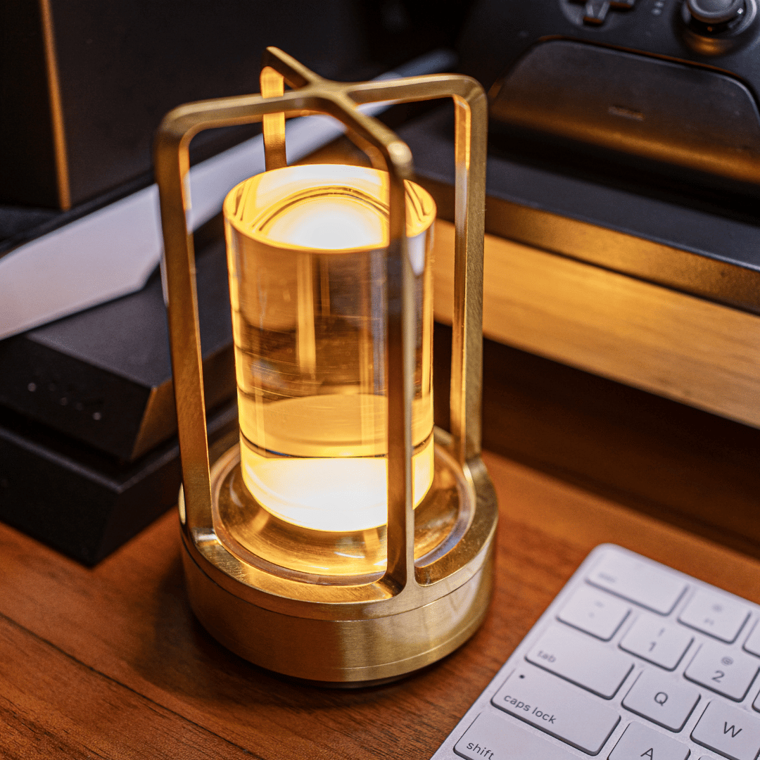 Desktop metal night light decoration Crystal Lantern