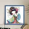 Cartoon Japanese Geisha-11CT Stamped Cross Stitch 40*40cm/15.75*15.75in