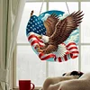 (US Local)US Flag Eagle Diamond Art Hanging Pendant 5D DIY Diamond Painting Dots Pendant