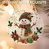 Snowman DIY Diamond Painting Pendant Double Sided Gem Beads 25cm