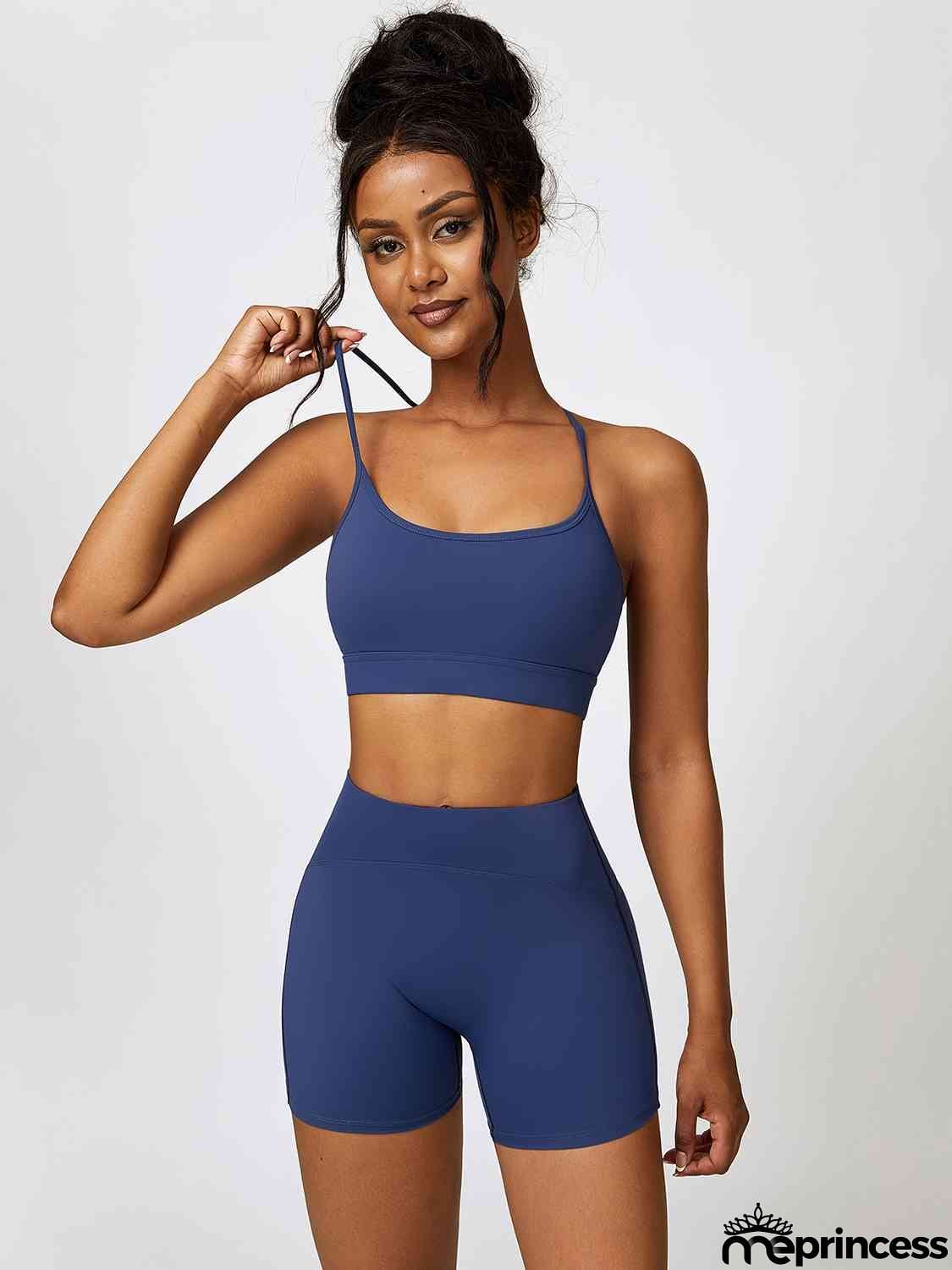 Sport Bra and Wide Waistband Shorts Set