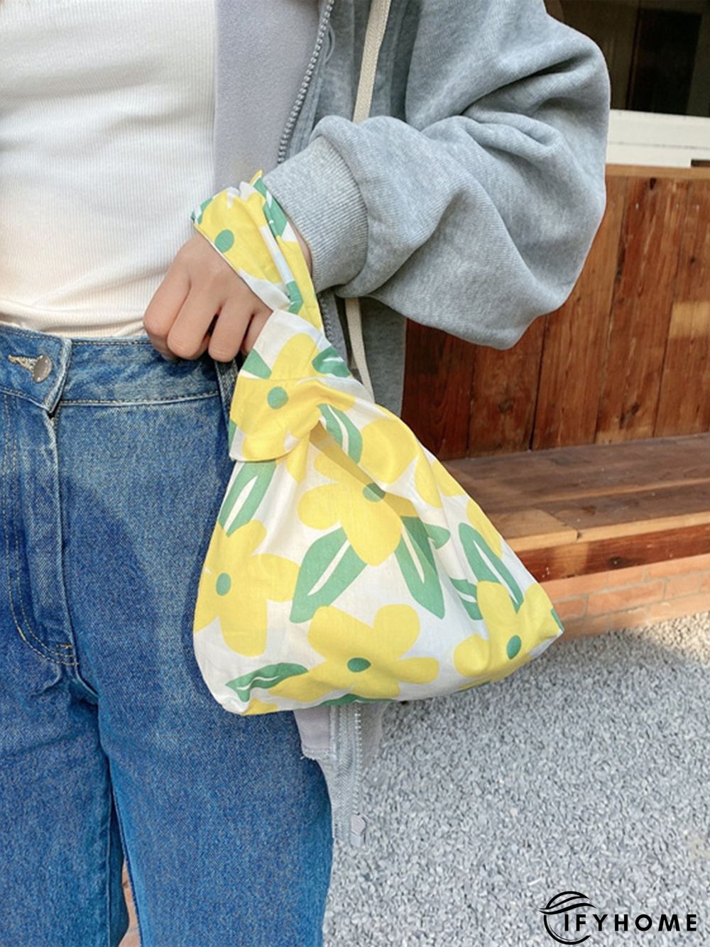 Spring Summer Artistic Colorful Floral Graphics Cotton Clutch | IFYHOME