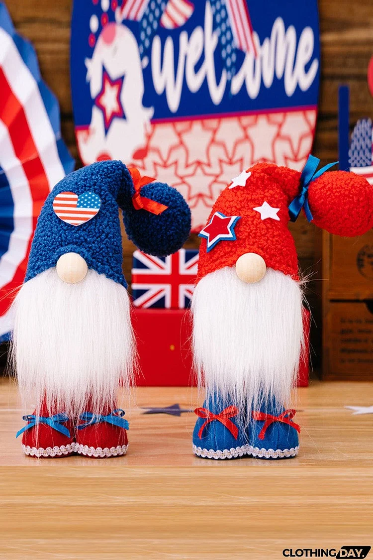2-Piece Independence Day Knit Beard Gnomes
