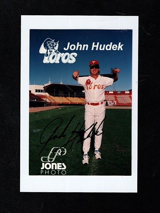 1993/94 JOHN HUDEK-TUCSON TOROS-PCL-AUTOGRAPHED COLOR GLOSSY Photo Poster painting