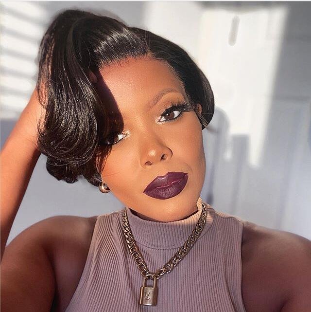 The Only Pixie Cut Straight Human Hair Wigs PrePlucked Wig Cardi B Style Remy Brazilian Hair Glueless Short Bob Wigs