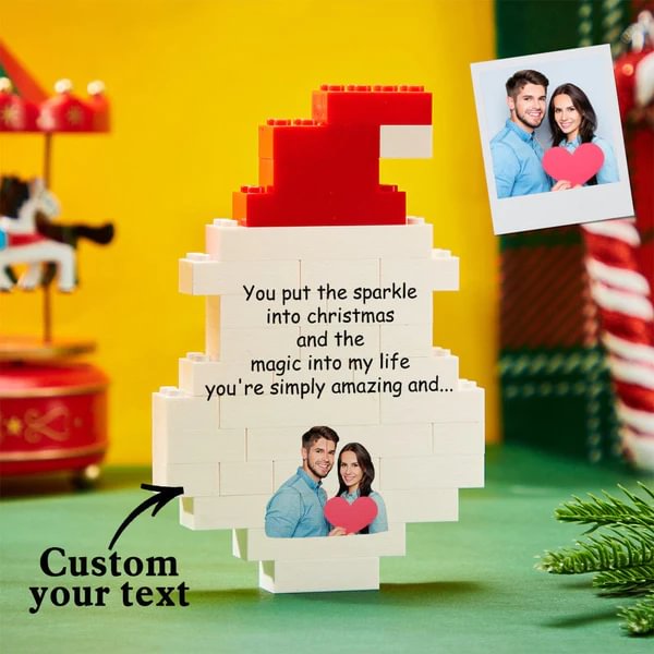 Personalised Santa Claus Building Brick Custom Photo Block Brick Puzzles Gifts