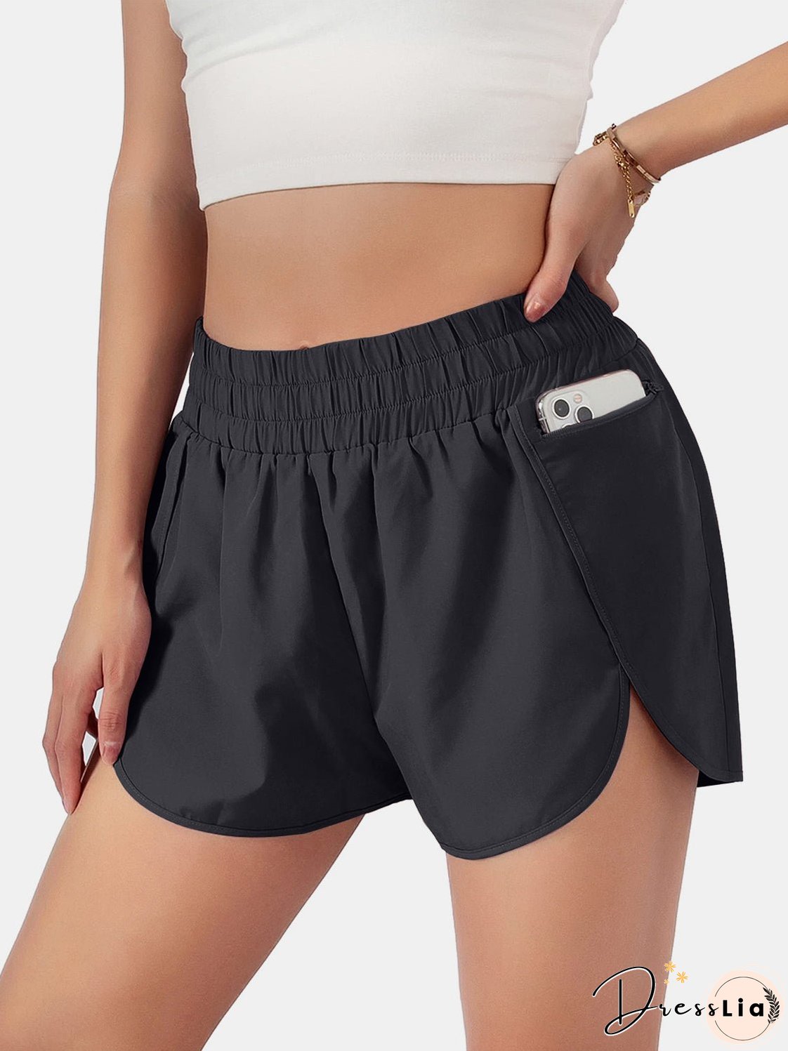 Elastic Waist Active Shorts
