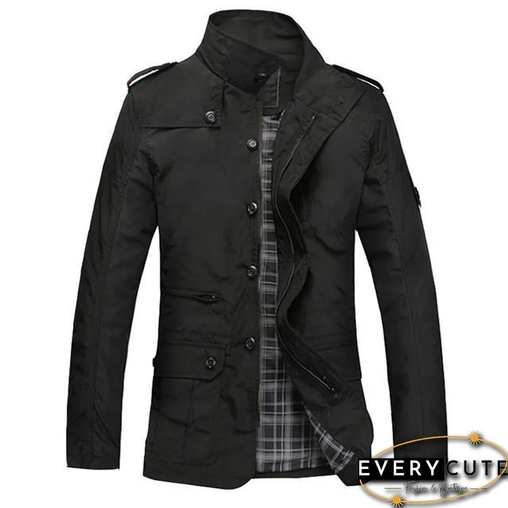 Fashion Thin Men's Jackets Hot Sell Casual Wear Comfort Windbreaker Autumn Overcoat Necessary Spring Men Coat