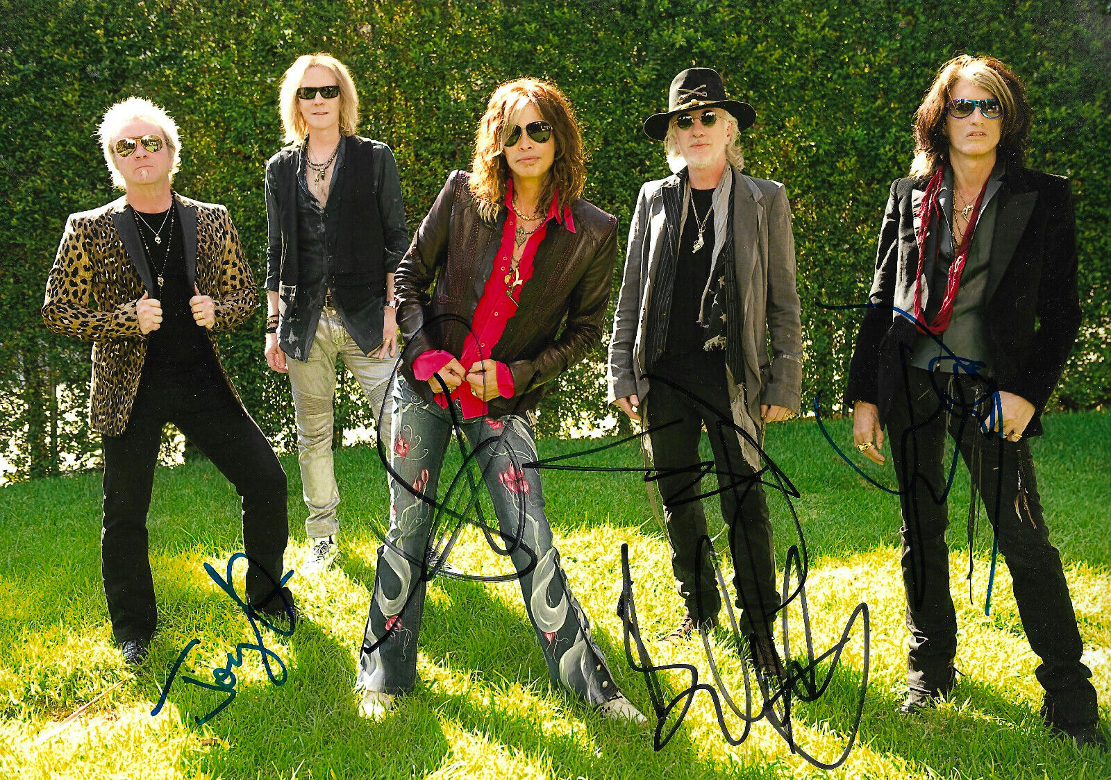 Aerosmith full signed 8x12 inch Photo Poster painting autograph ACOA