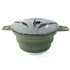 Foldable Portable Camping Cooker Pot Silicone Outdoor Kettle Cookware Tableware