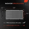 A-Premium 34" Engine Coolant Radiator Compatible with Chevy Silverado, Suburban, Tahoe & GMC Sierra, Yukon & Cadillac Escalade, Automatic Transmission, Without Engine Oil Cooler