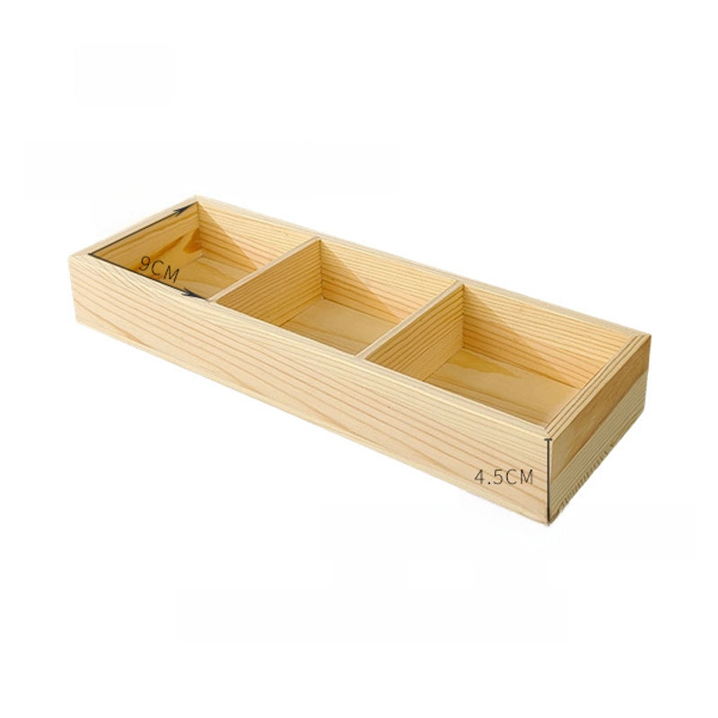 Wooden Plaid Storage Box Desktop Multi-grid Wooden Box Nuts Multi-meat Plaid Storage Box Grid Plate Stall Jiugongge