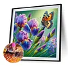 Diamond Painting - Full Round Drill - Butterfly Flower(Canvas|30*30cm)