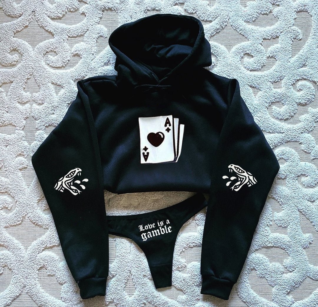 Personalized women's short sweatshirt panty set