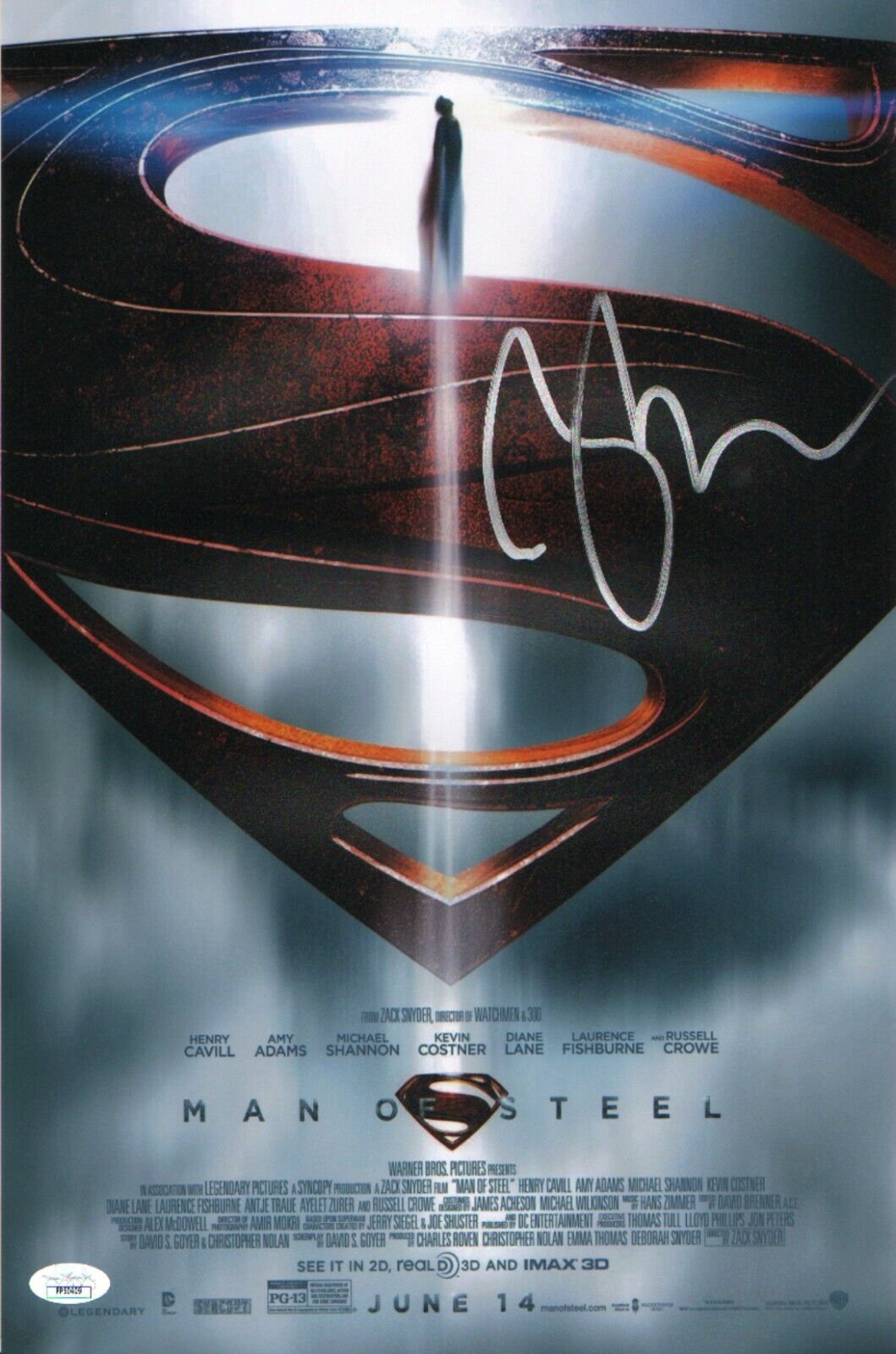 ~~ ZACK SNYDER Authentic Hand-Signed MAN OF STEEL